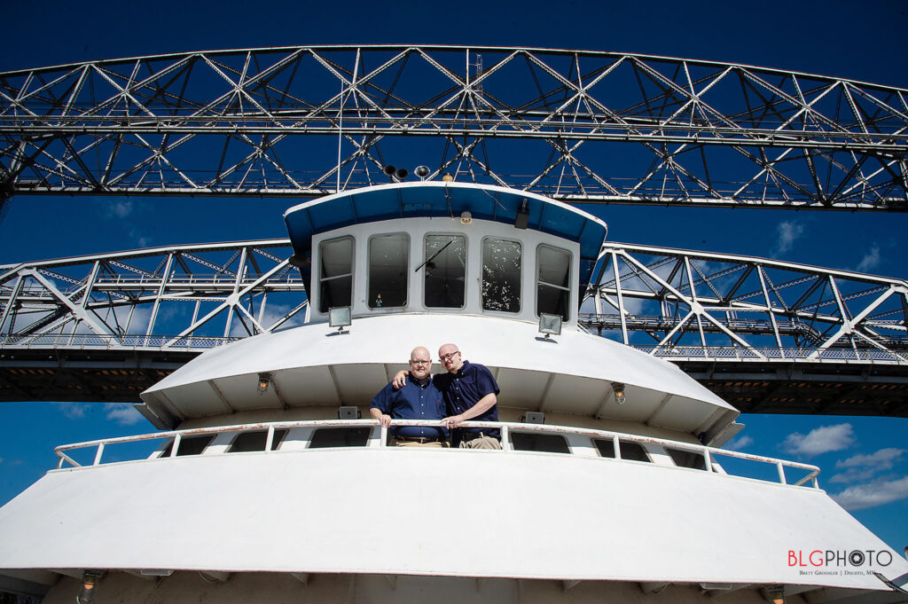 groom and groom married on tour boat